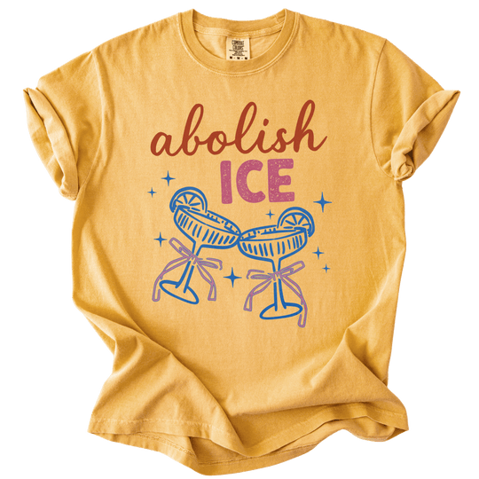 Abolish ICE Champagne Toast Tee - The Rogue Petal Co. - T-Shirt