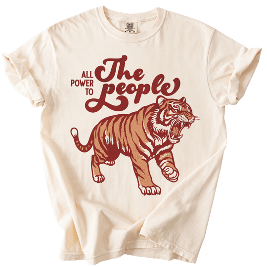 All Power to The People Tiger Tee - The Rogue Petal Co. - T-Shirt