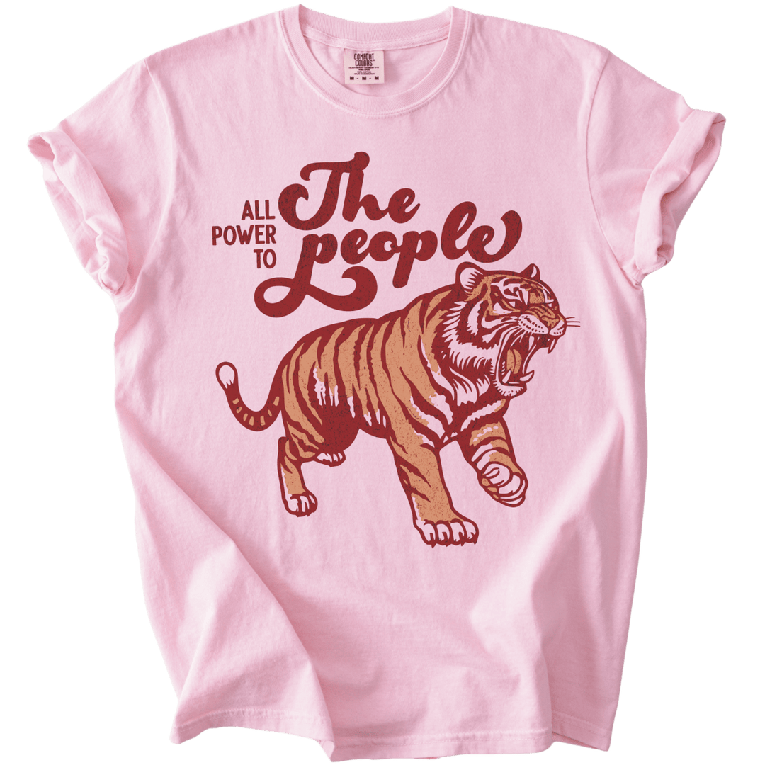 All Power to The People Tiger Tee - The Rogue Petal Co. - T-Shirt