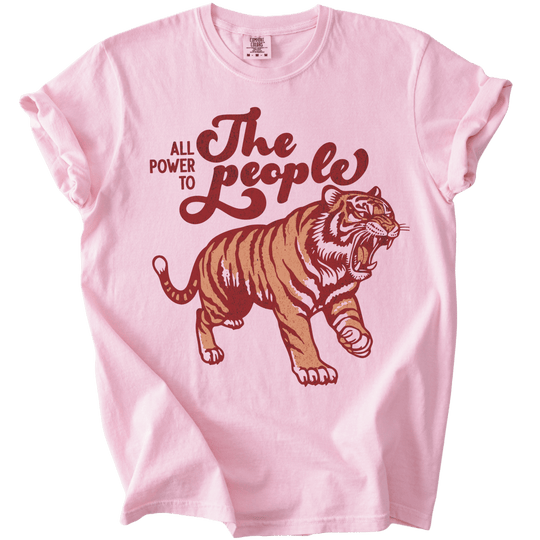 All Power to The People Tiger Tee - The Rogue Petal Co. - T-Shirt