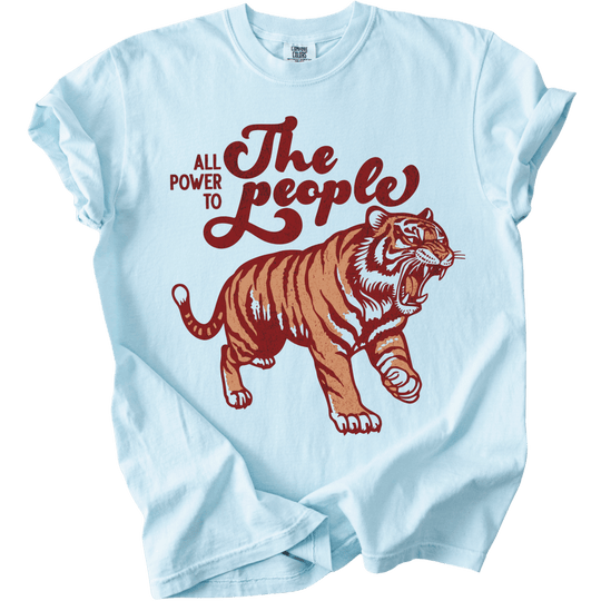 All Power to The People Tiger Tee - The Rogue Petal Co. - T-Shirt