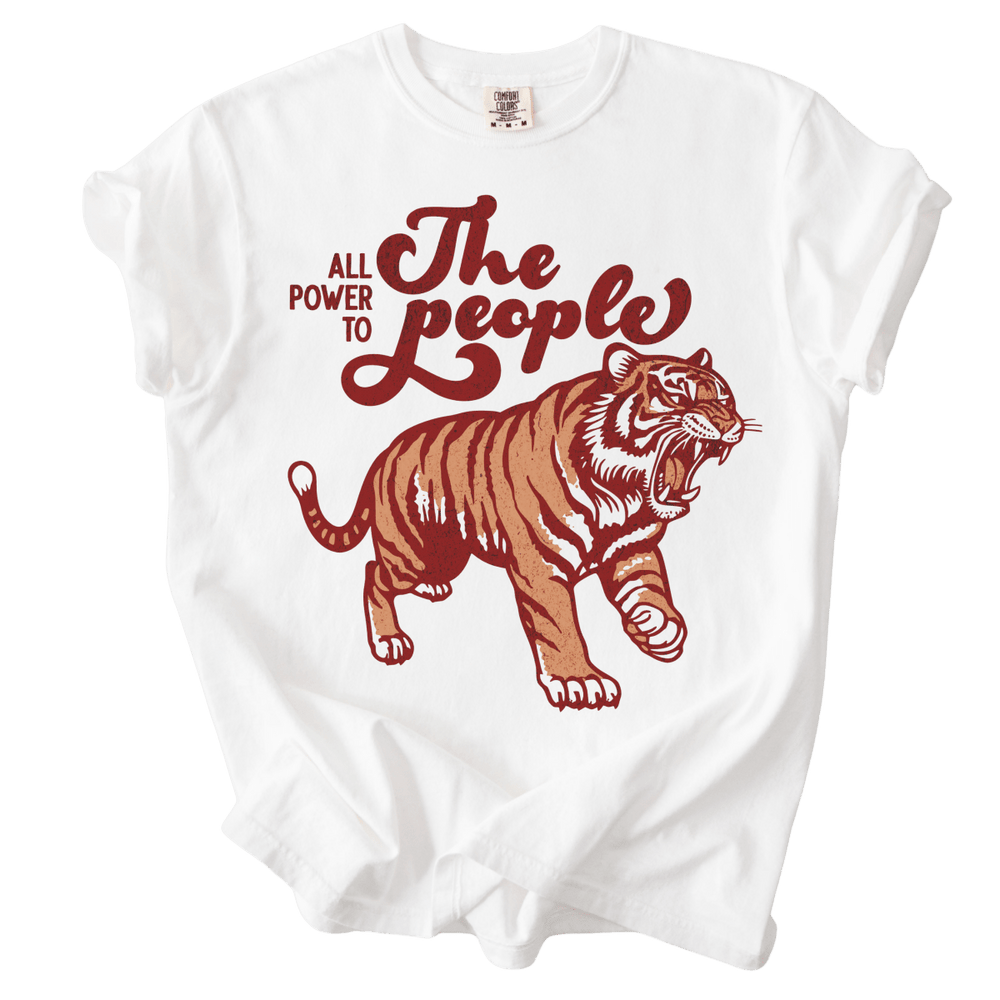 All Power to The People Tiger Tee - The Rogue Petal Co. - T-Shirt