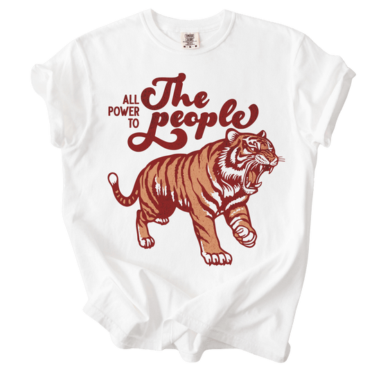 All Power to The People Tiger Tee - The Rogue Petal Co. - T-Shirt