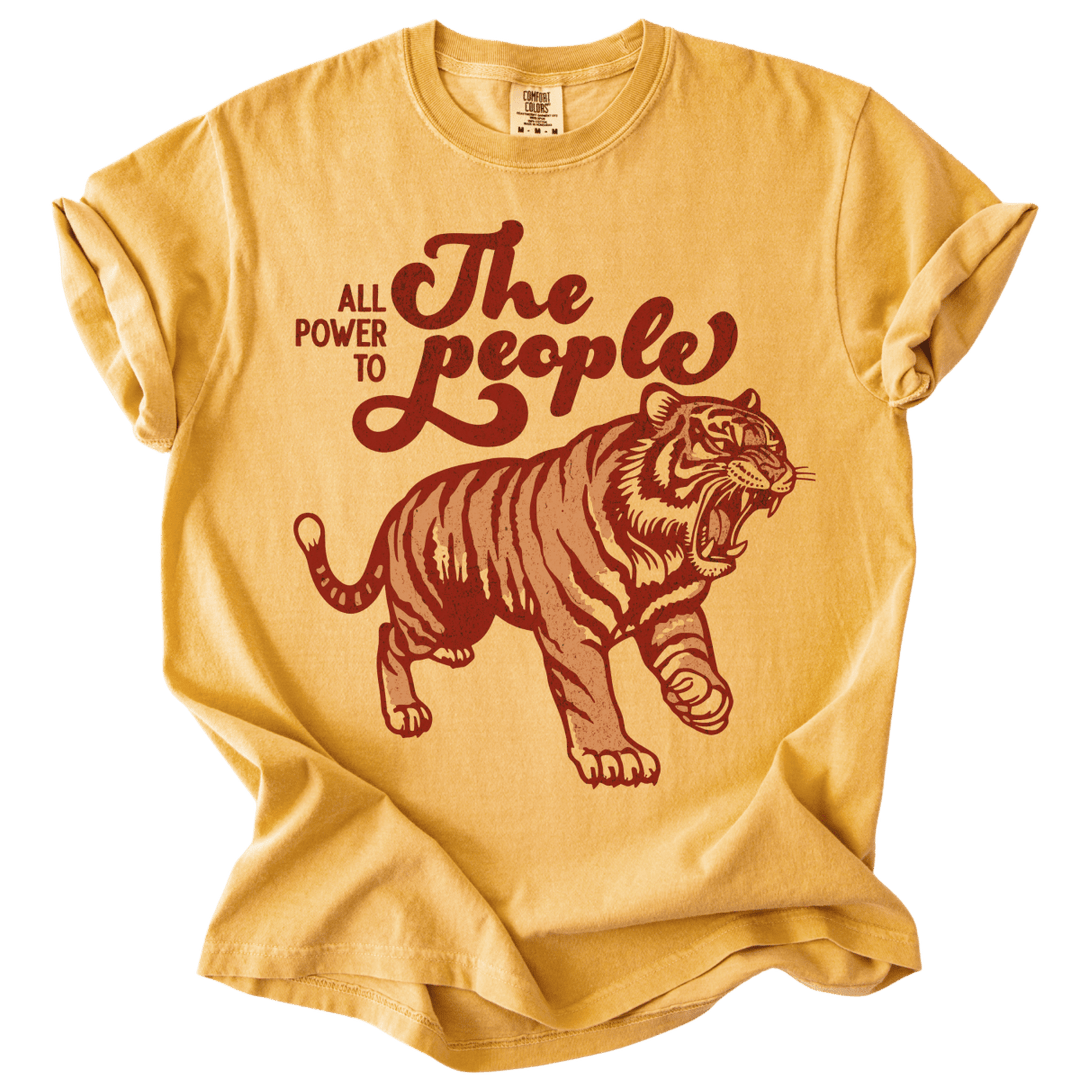 All Power to The People Tiger Tee - The Rogue Petal Co. - T-Shirt