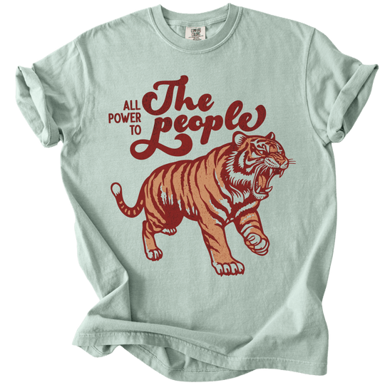 All Power to The People Tiger Tee - The Rogue Petal Co. - T-Shirt
