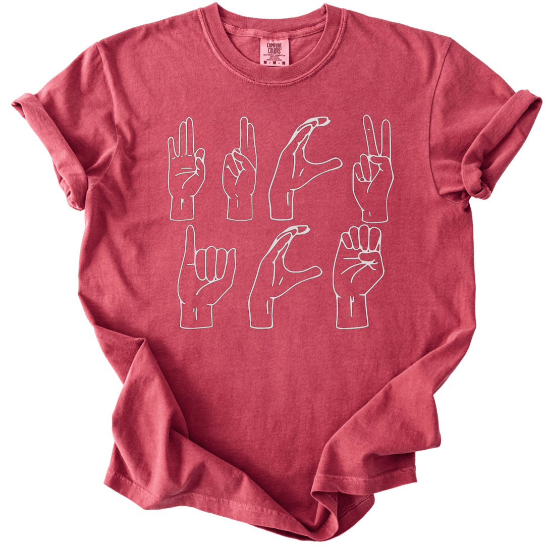 ASL Letters Fuck ICE Tee - The Rogue Petal Co. - T-Shirt