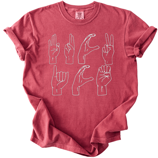 ASL Letters Fuck ICE Tee - The Rogue Petal Co. - T-Shirt
