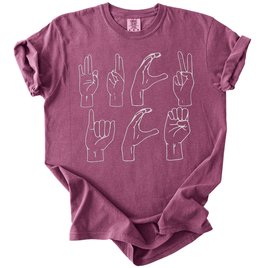 ASL Letters Fuck ICE Tee - The Rogue Petal Co. - T-Shirt