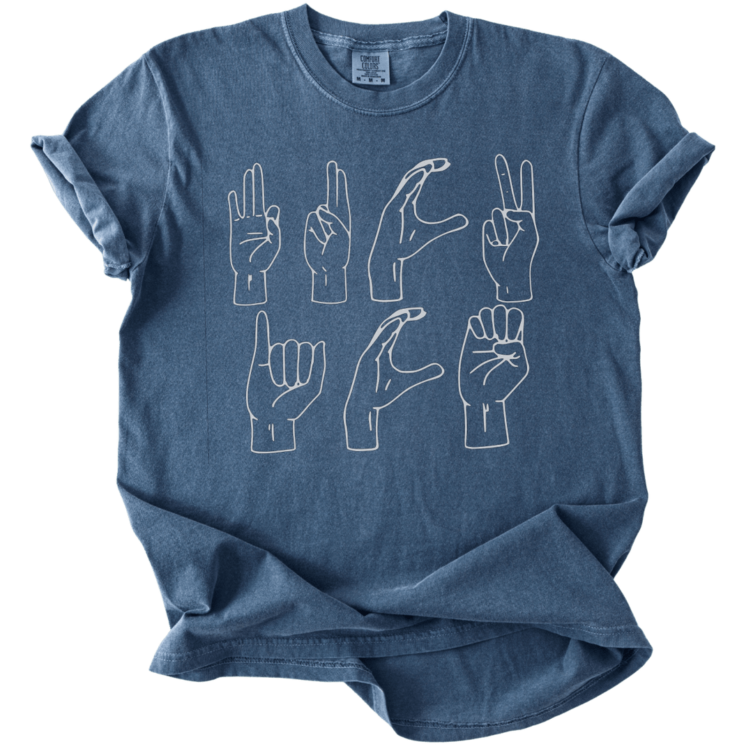 ASL Letters Fuck ICE Tee - The Rogue Petal Co. - T-Shirt