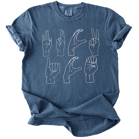 ASL Letters Fuck ICE Tee - The Rogue Petal Co. - T-Shirt
