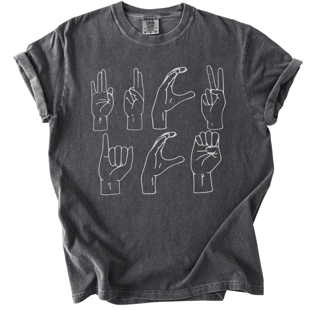ASL Letters Fuck ICE Tee - The Rogue Petal Co. - T-Shirt