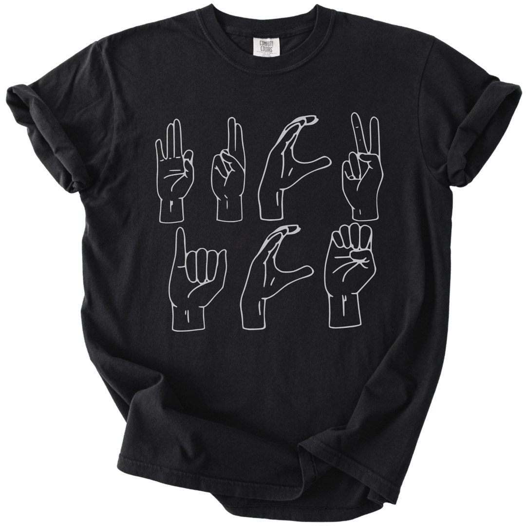 ASL Letters Fuck ICE Tee - The Rogue Petal Co. - T-Shirt