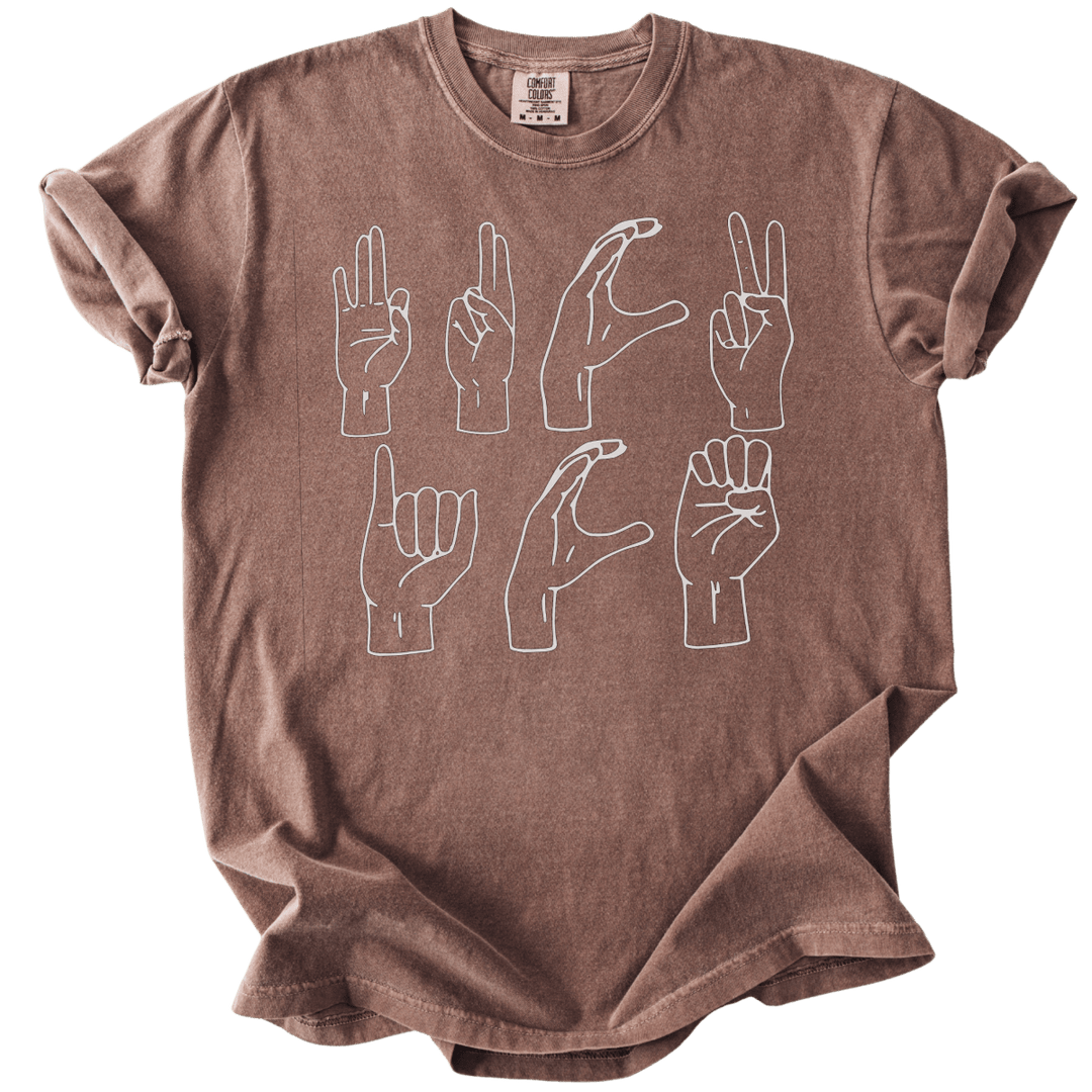 ASL Letters Fuck ICE Tee - The Rogue Petal Co. - T-Shirt
