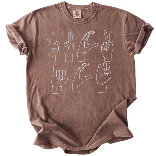 ASL Letters Fuck ICE Tee - The Rogue Petal Co. - T-Shirt
