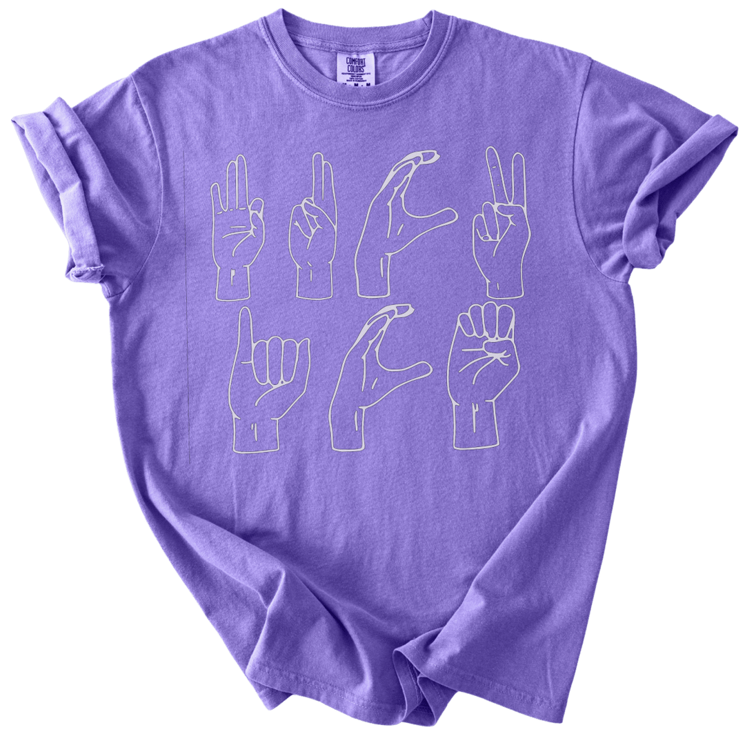ASL Letters Fuck ICE Tee - The Rogue Petal Co. - T-Shirt