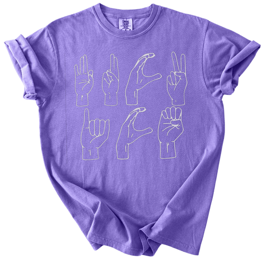 ASL Letters Fuck ICE Tee - The Rogue Petal Co. - T-Shirt
