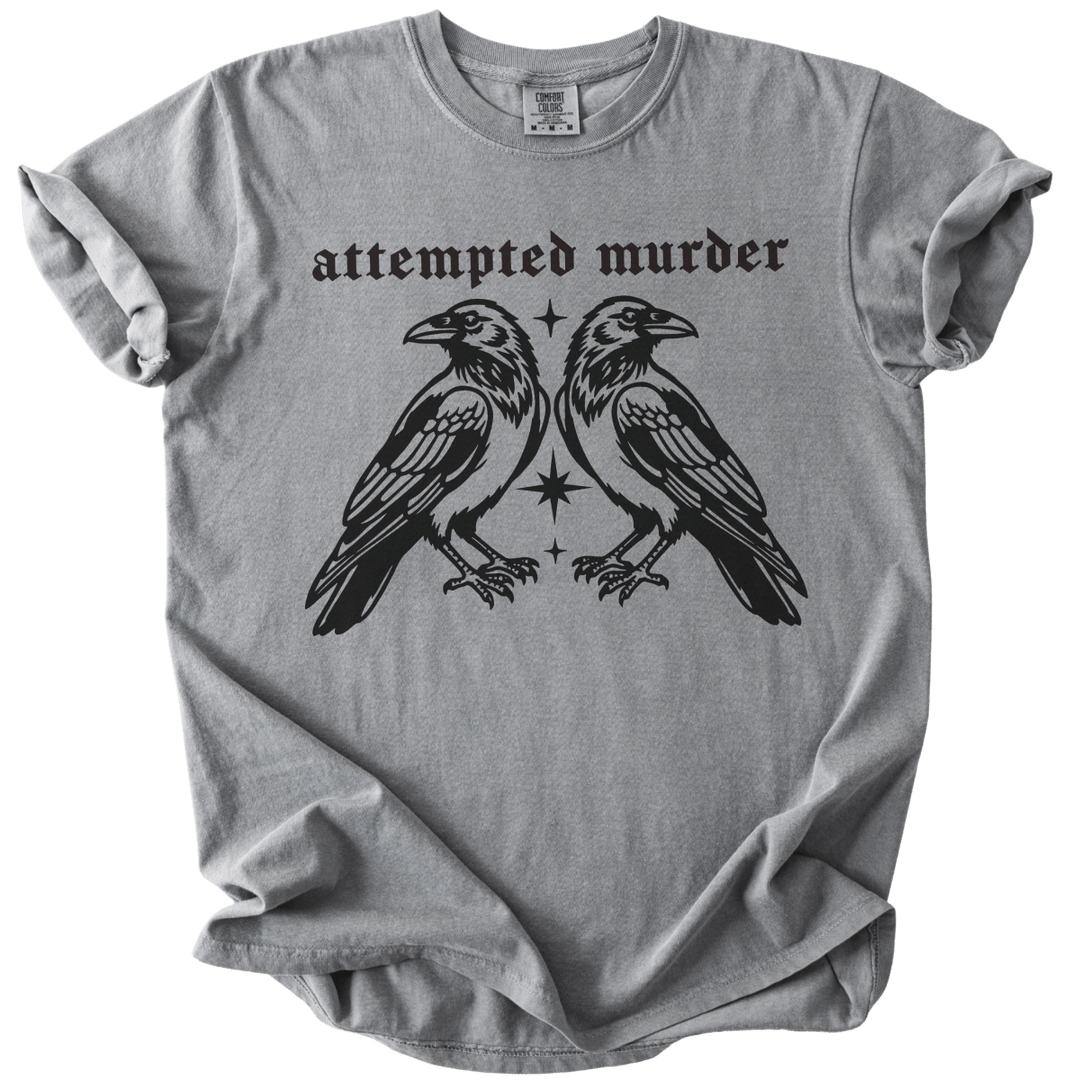 Attempted Murder Crows Tee - The Rogue Petal Co. - T-Shirt