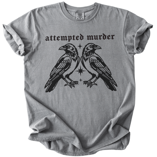 Attempted Murder Crows Tee - The Rogue Petal Co. - T-Shirt