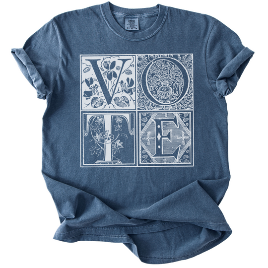 Vintage Blockletter Vote Tee