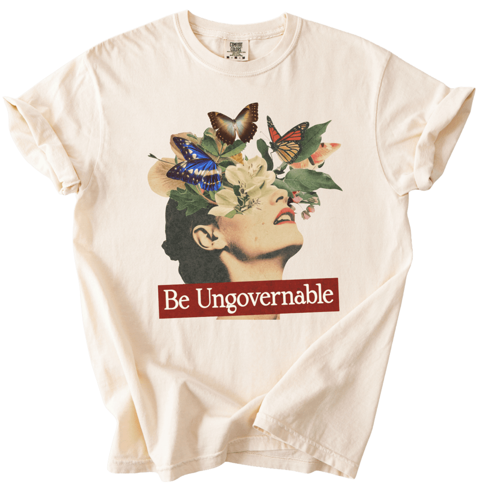 Be Ungovernable Butterfly Collage Tee - The Rogue Petal Co. - T-Shirt