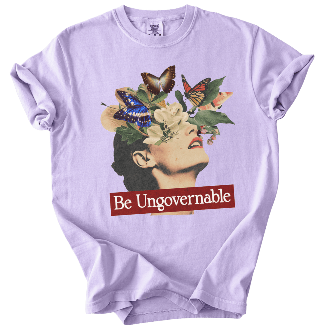 Be Ungovernable Butterfly Collage Tee - The Rogue Petal Co. - T-Shirt