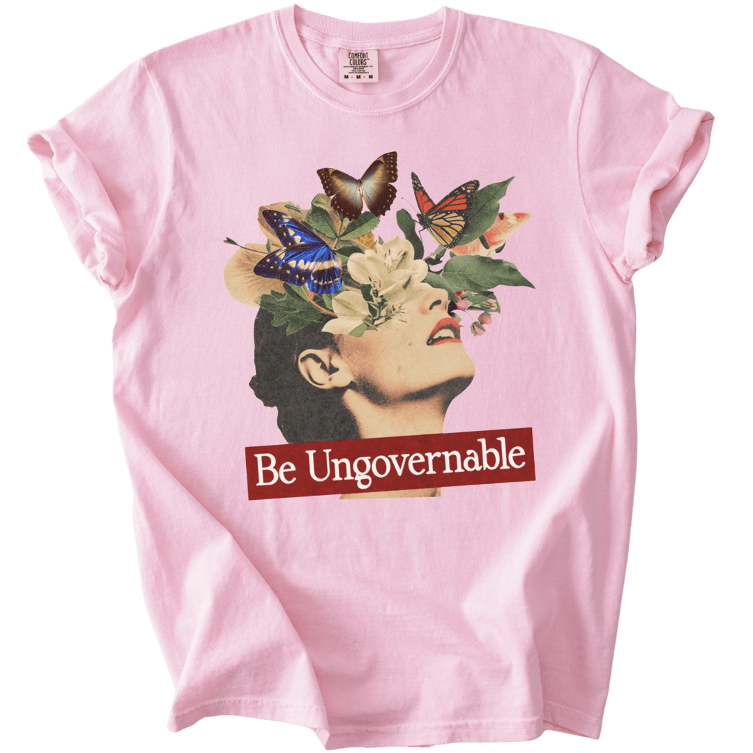Be Ungovernable Butterfly Collage Tee - The Rogue Petal Co. - T-Shirt