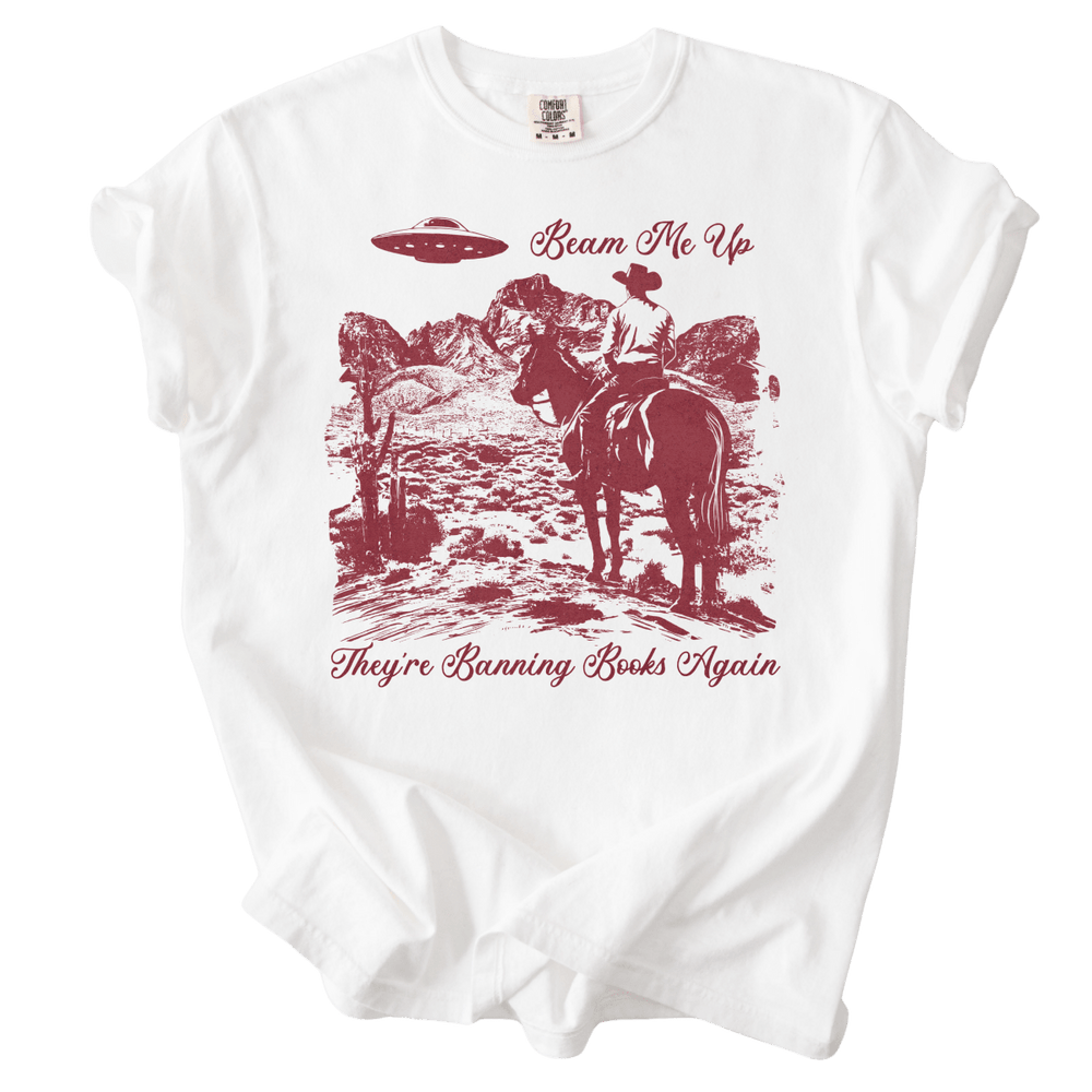 Beam Me Up They're Banning Books Again Tee - The Rogue Petal Co. - T-Shirt