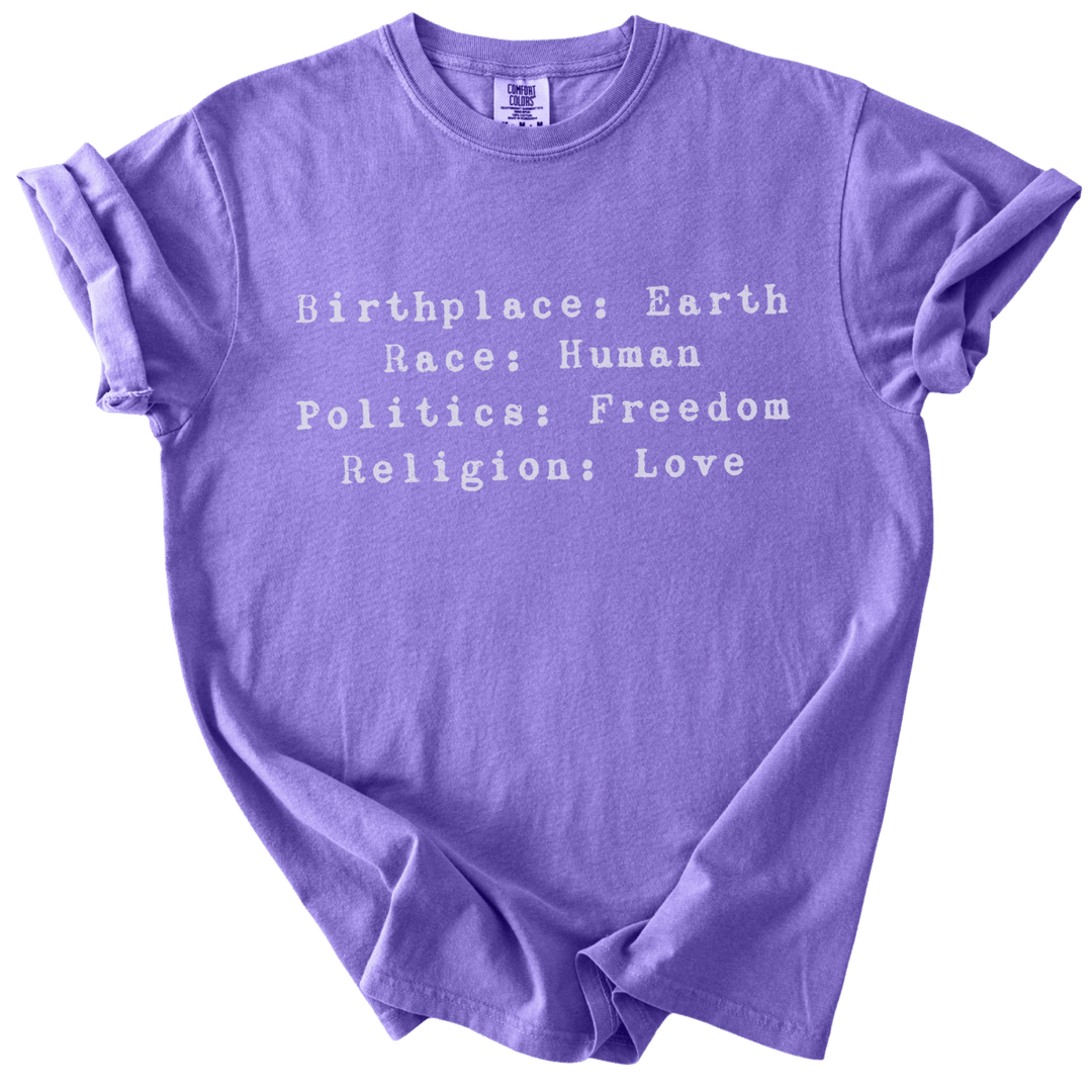 Birthplace:Earth Tee - The Rogue Petal Co. - T-Shirt