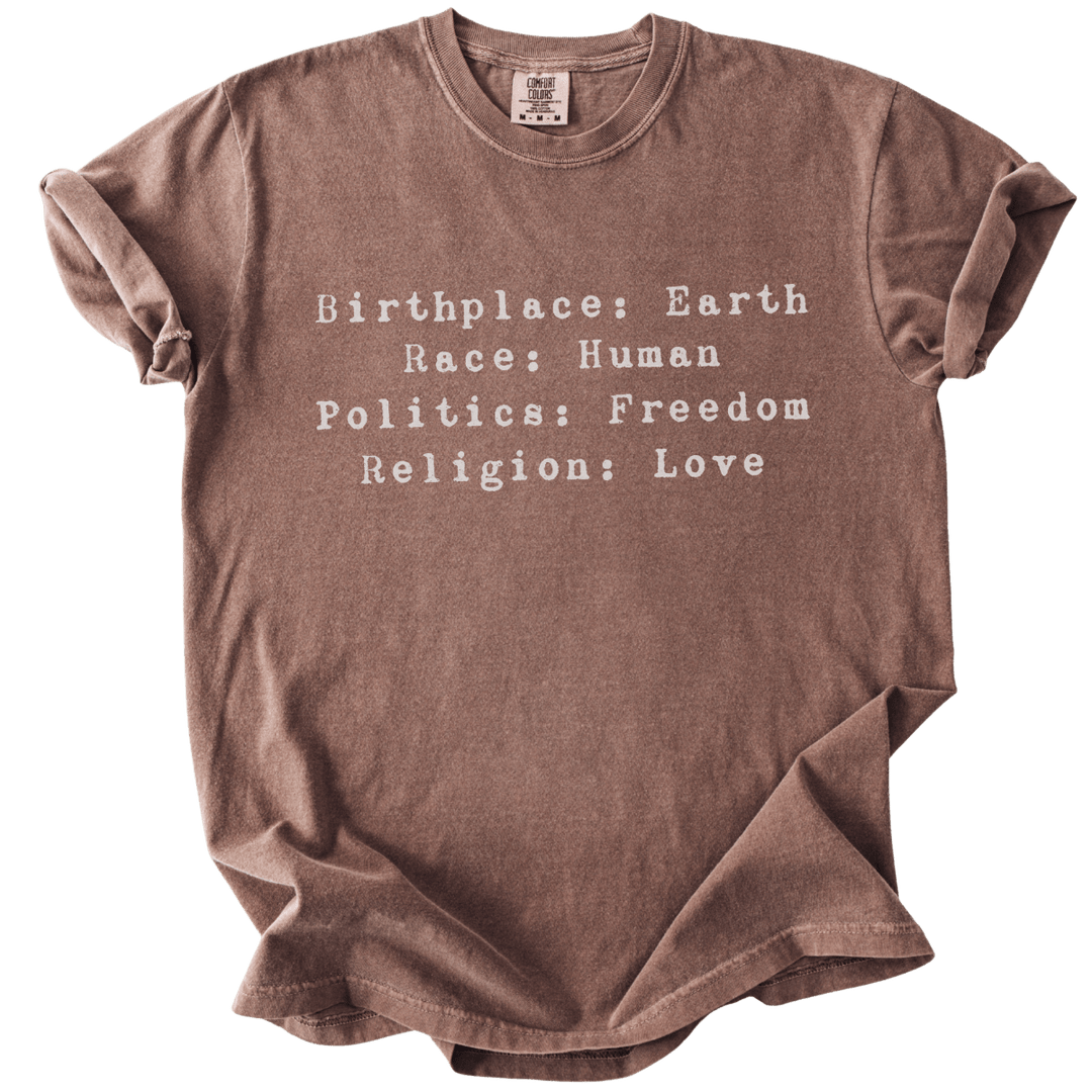 Birthplace:Earth Tee - The Rogue Petal Co. - T-Shirt