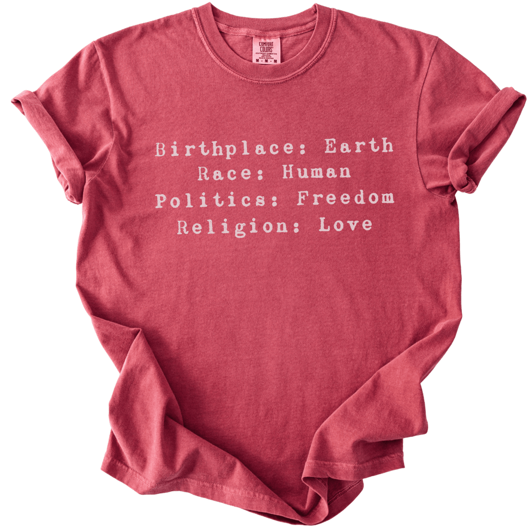 Birthplace:Earth Tee - The Rogue Petal Co. - T-Shirt