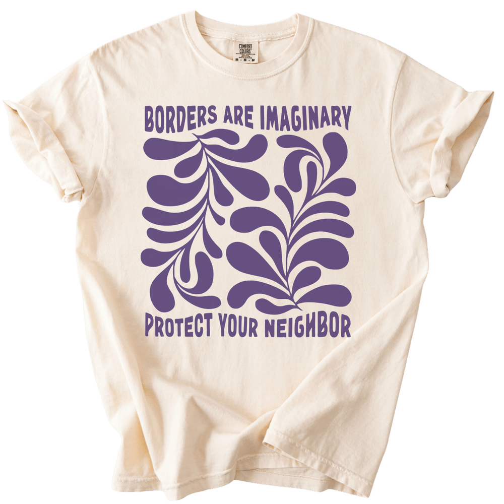 Borders Are Imaginary Abstract Tee - The Rogue Petal Co. - T-Shirt