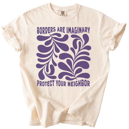 Borders Are Imaginary Abstract Tee - The Rogue Petal Co. - T-Shirt