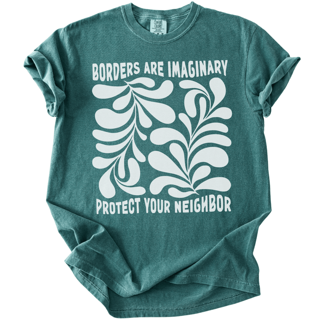 Borders Are Imaginary Abstract Tee - The Rogue Petal Co. - T-Shirt