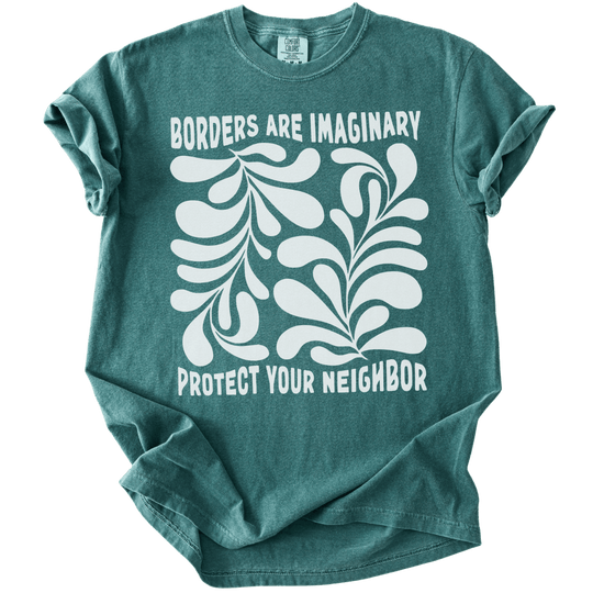 Borders Are Imaginary Abstract Tee - The Rogue Petal Co. - T-Shirt