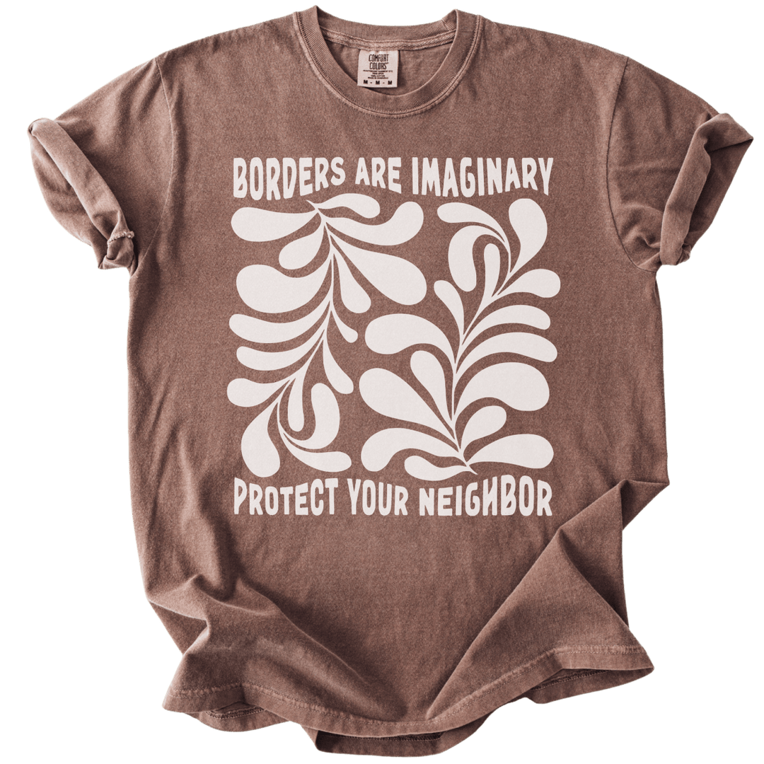 Borders Are Imaginary Abstract Tee - The Rogue Petal Co. - T-Shirt