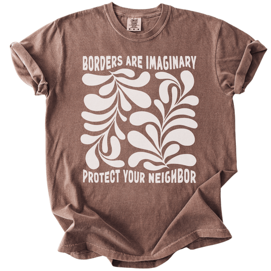 Borders Are Imaginary Abstract Tee - The Rogue Petal Co. - T-Shirt