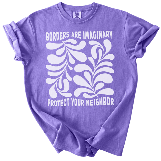 Borders Are Imaginary Abstract Tee - The Rogue Petal Co. - T-Shirt