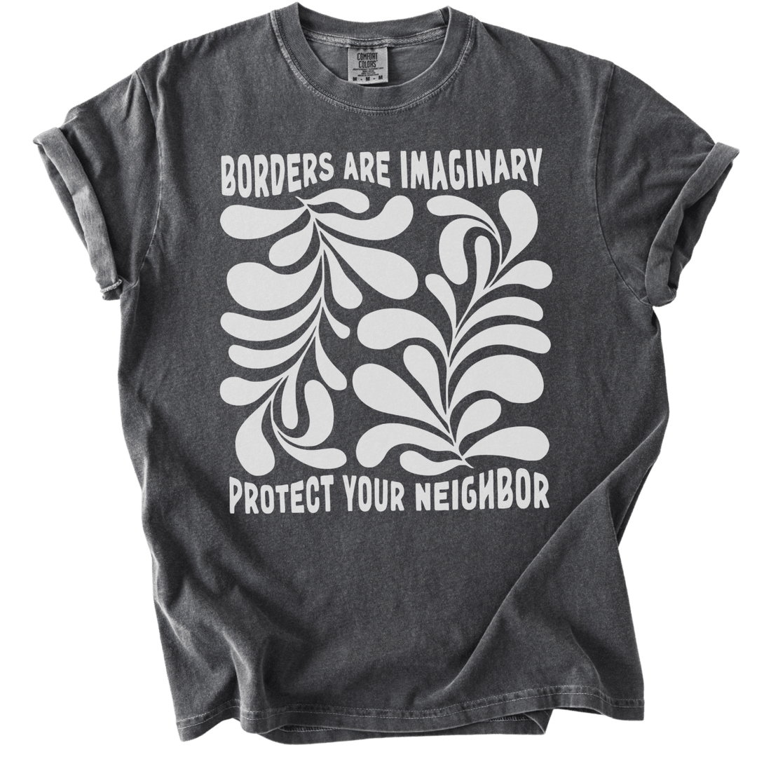 Borders Are Imaginary Abstract Tee - The Rogue Petal Co. - T-Shirt