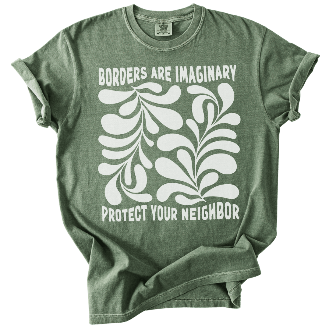 Borders Are Imaginary Abstract Tee - The Rogue Petal Co. - T-Shirt