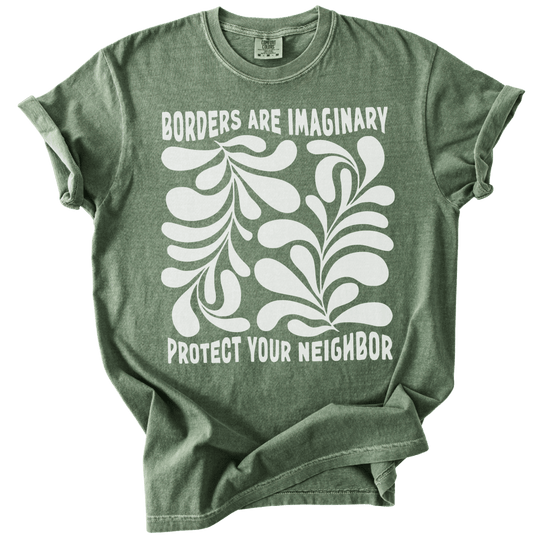 Borders Are Imaginary Abstract Tee - The Rogue Petal Co. - T-Shirt