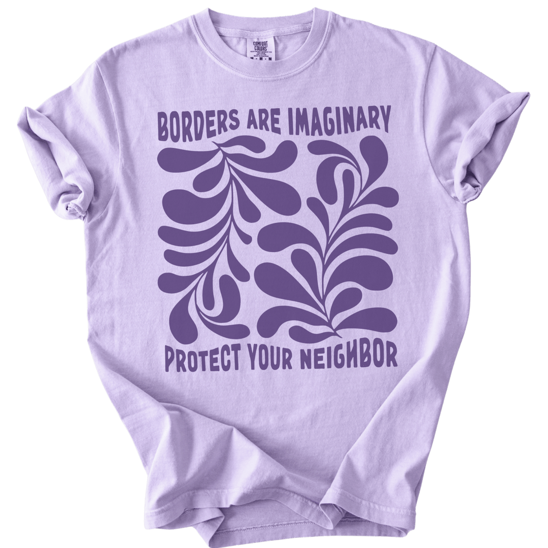 Borders Are Imaginary Abstract Tee - The Rogue Petal Co. - T-Shirt