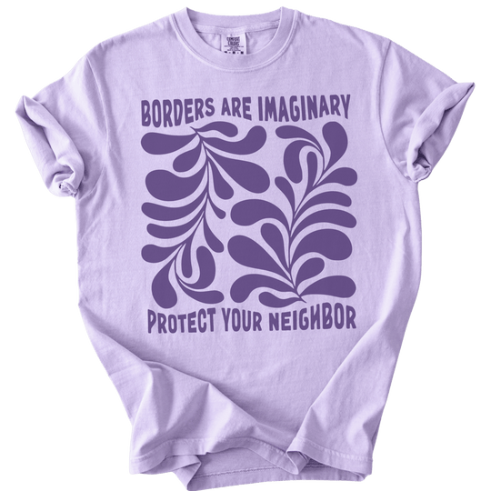 Borders Are Imaginary Abstract Tee - The Rogue Petal Co. - T-Shirt