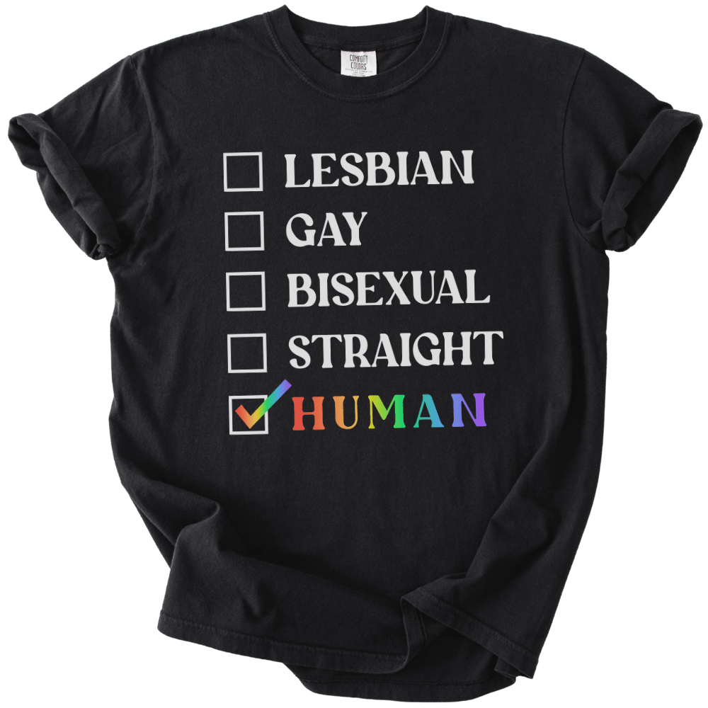 Checklist Just Human Tee - The Rogue Petal Co. - T-Shirt