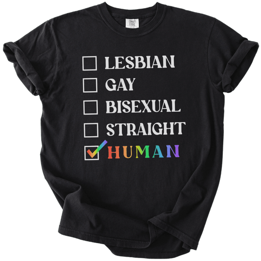 Checklist Just Human Tee - The Rogue Petal Co. - T-Shirt