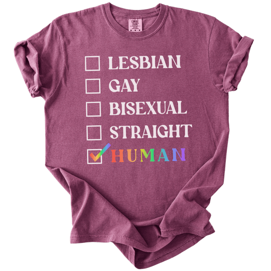 Checklist Just Human Tee - The Rogue Petal Co. - T-Shirt