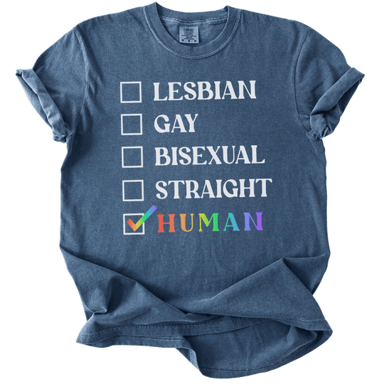 Checklist Just Human Tee - The Rogue Petal Co. - T-Shirt
