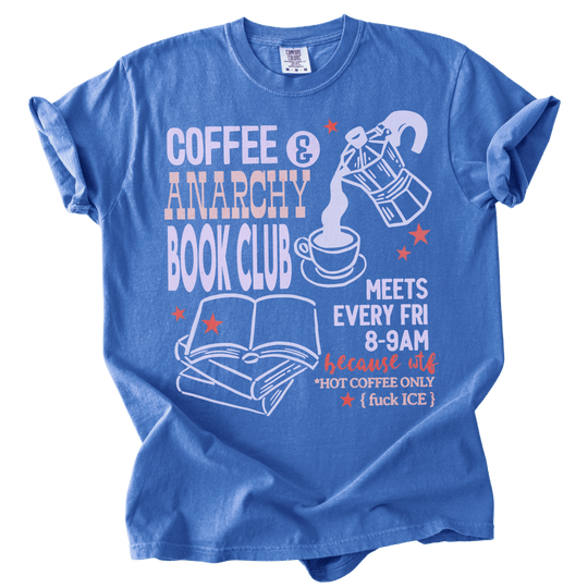 Coffee &amp; Anarchy Book Club Tee - The Rogue Petal Co. - T-Shirt