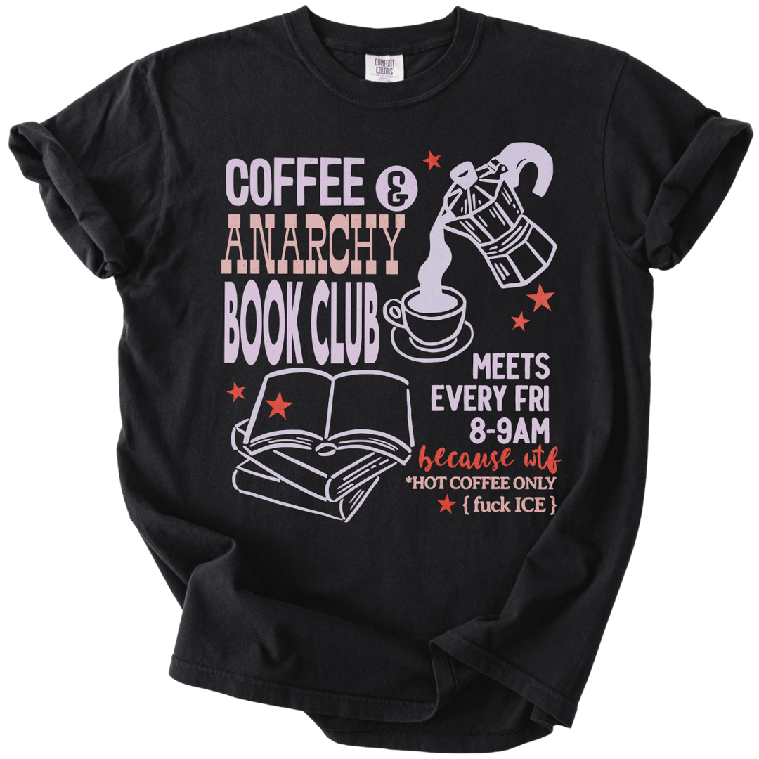 Coffee &amp; Anarchy Book Club Tee - The Rogue Petal Co. - T-Shirt