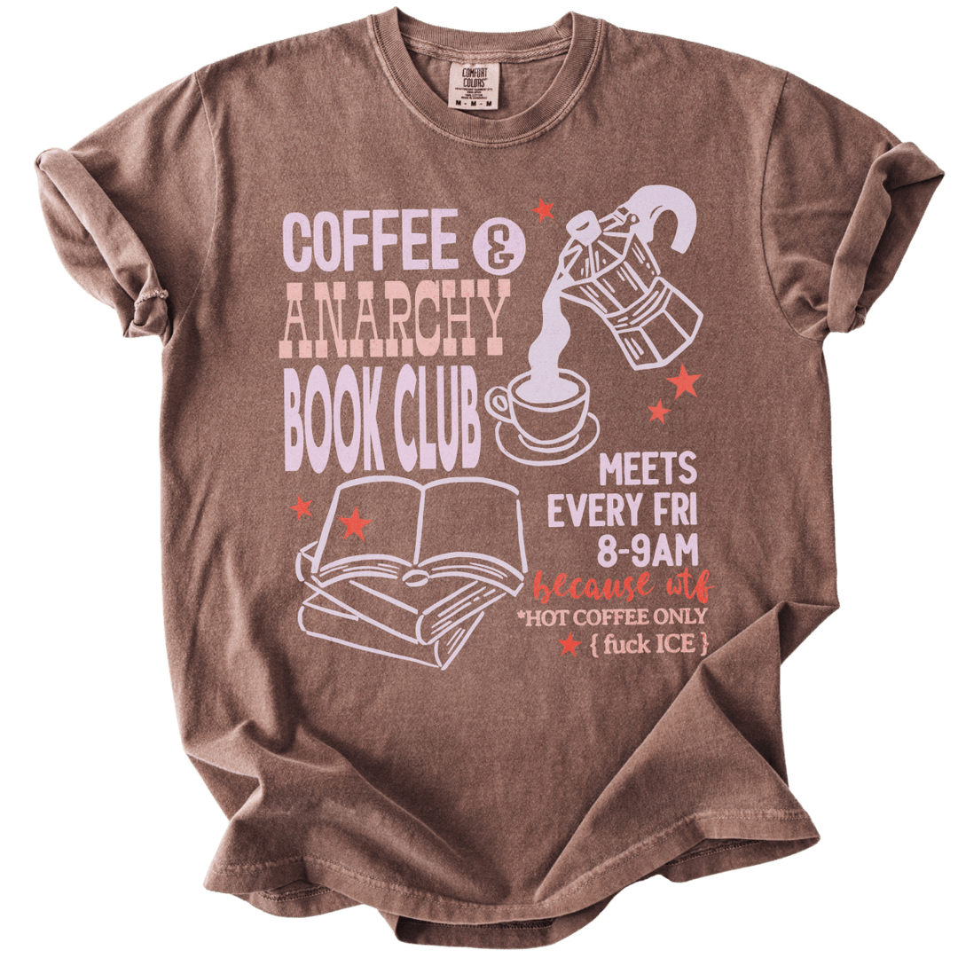 Coffee &amp; Anarchy Book Club Tee - The Rogue Petal Co. - T-Shirt