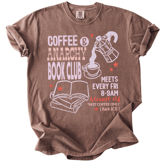 Coffee &amp; Anarchy Book Club Tee - The Rogue Petal Co. - T-Shirt
